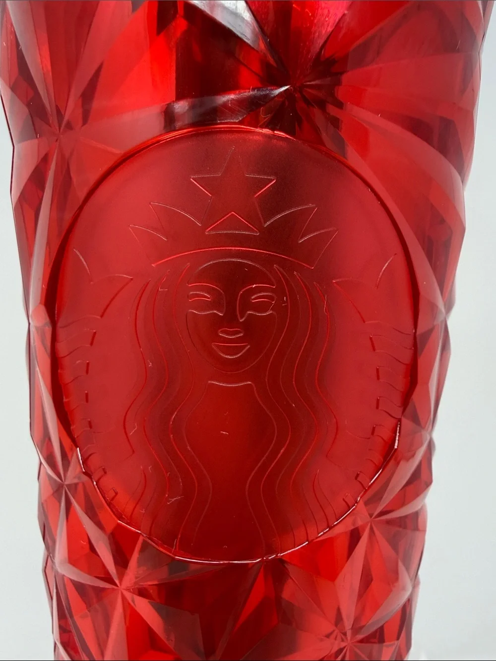 Starbucks Holiday Winter 2023 Poinsettia Red Prism Venti 24 oz. Cold Cup Tumbler